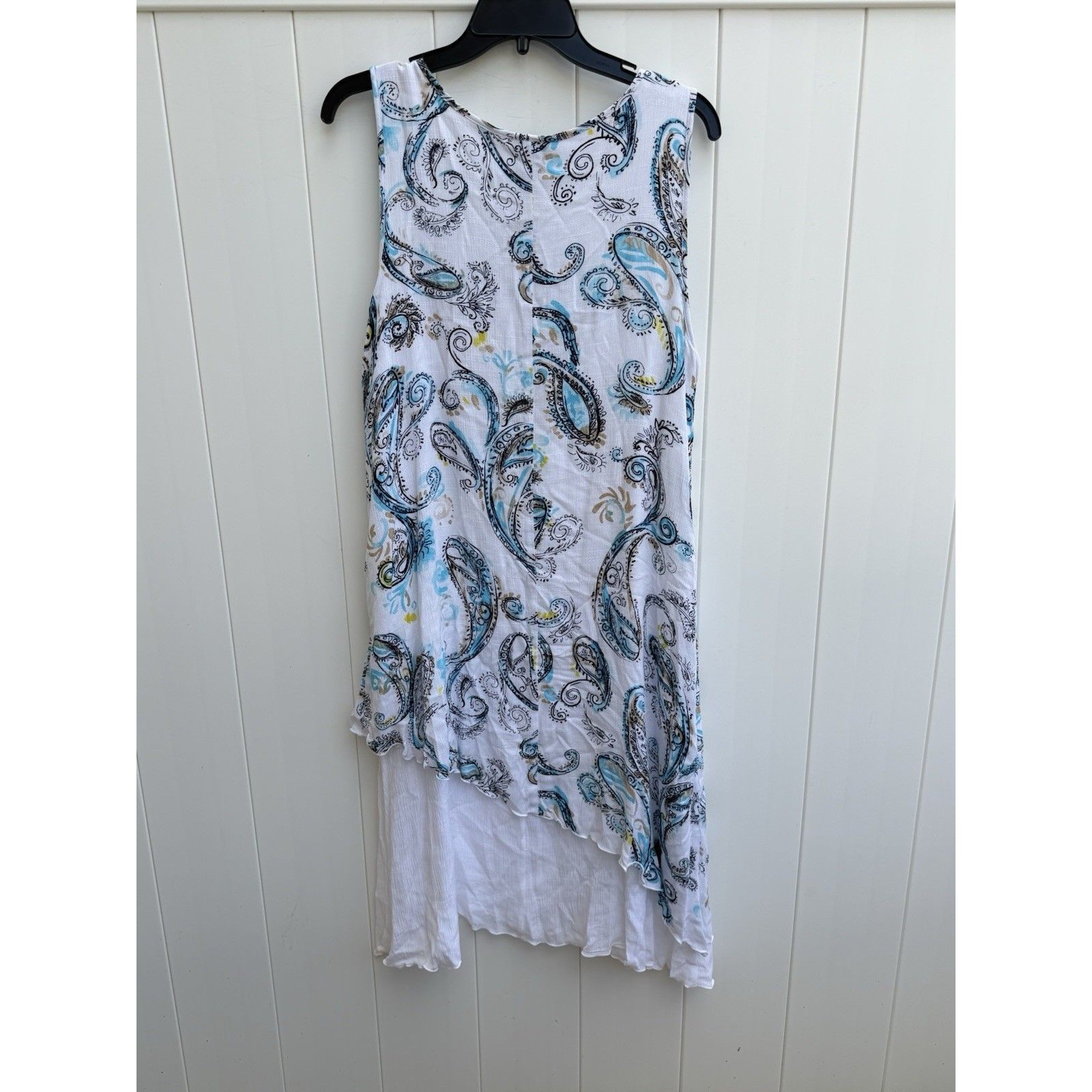 Jm Collection Dress Shift Sleeveless Women's Medium Paisley Lined Gauzy Nwt — image 3 of 5